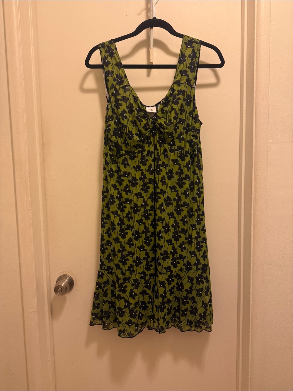 Green Floral reversible Sleeveless Women's Dress
